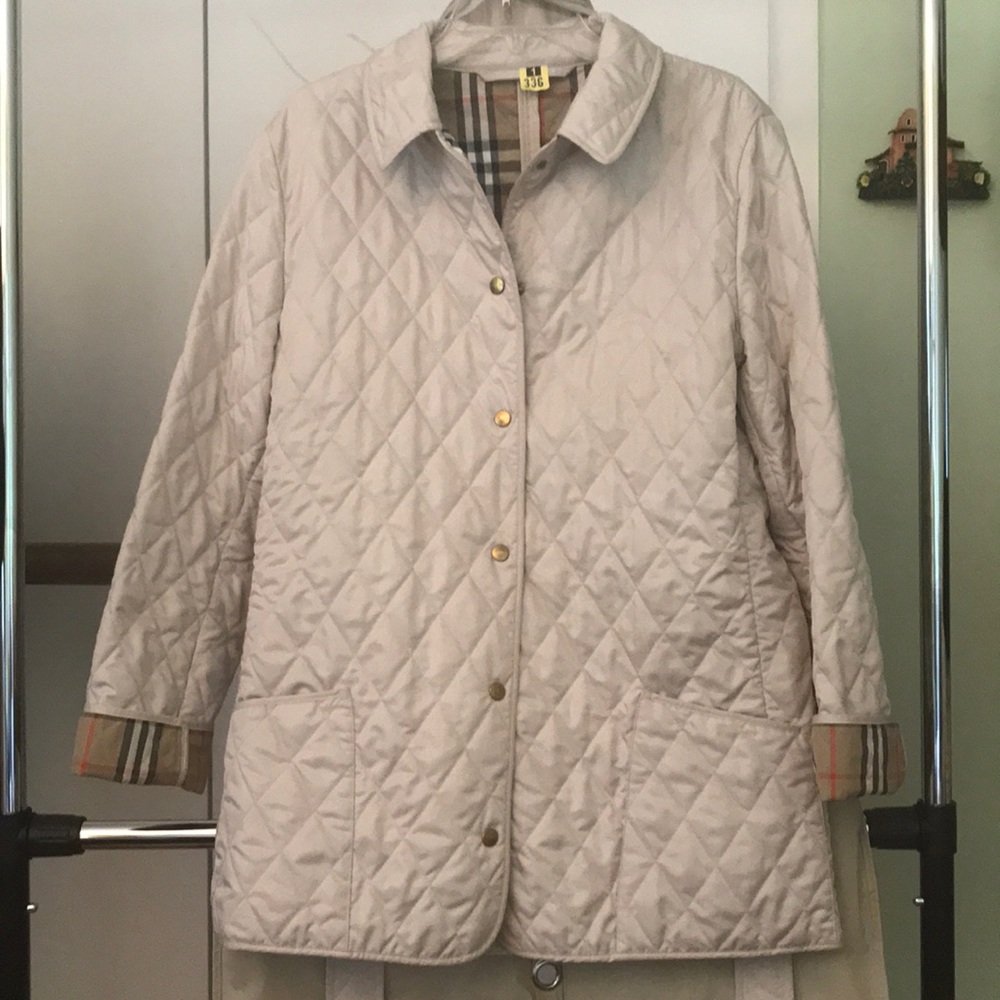 Burberry Diamond Quilted Jacket Vintage Large Belt